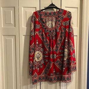 Red tunic top
